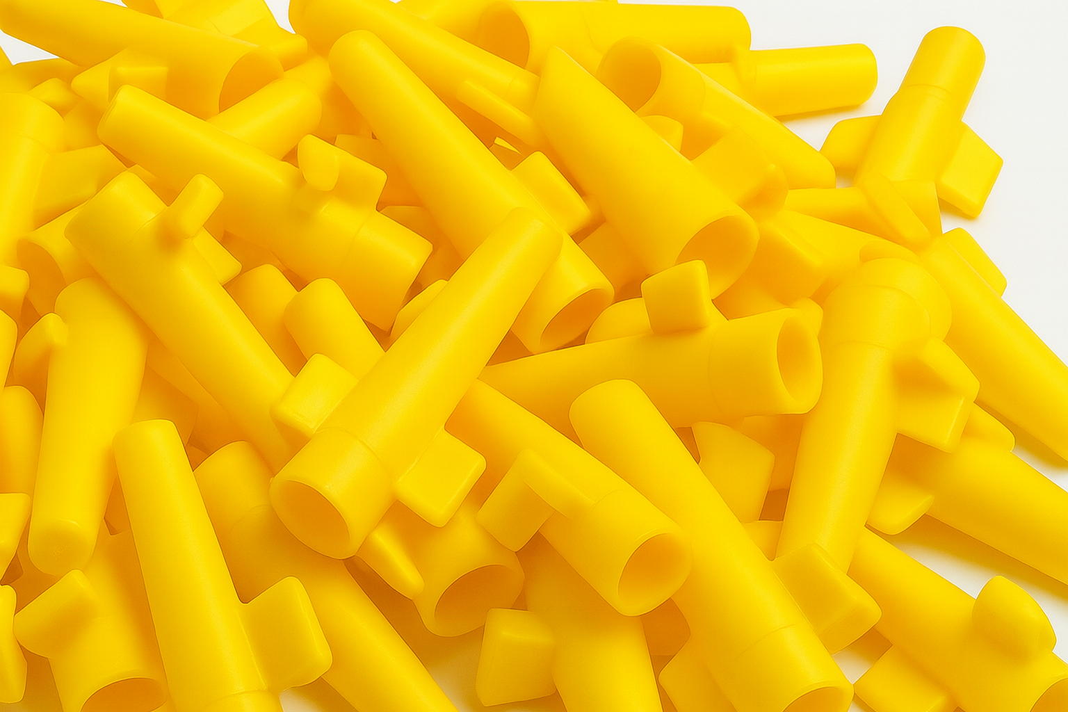 several yellow calkcaps